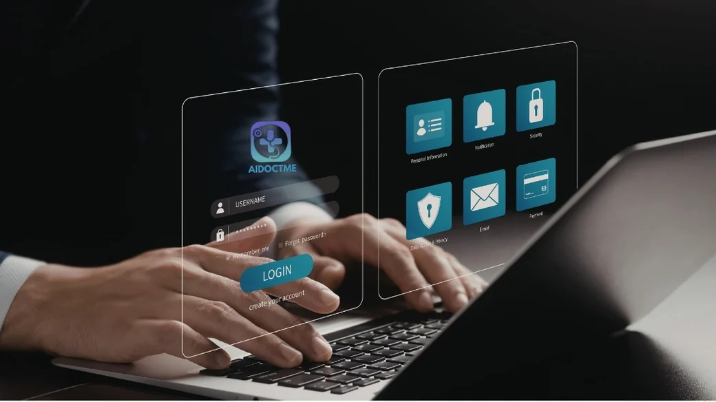 Accesso digitale AiDoctMe da computer, immagine ufficiale della piattaforma