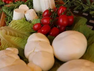 Mozzarelle e trecce con ricotte e pomodorini