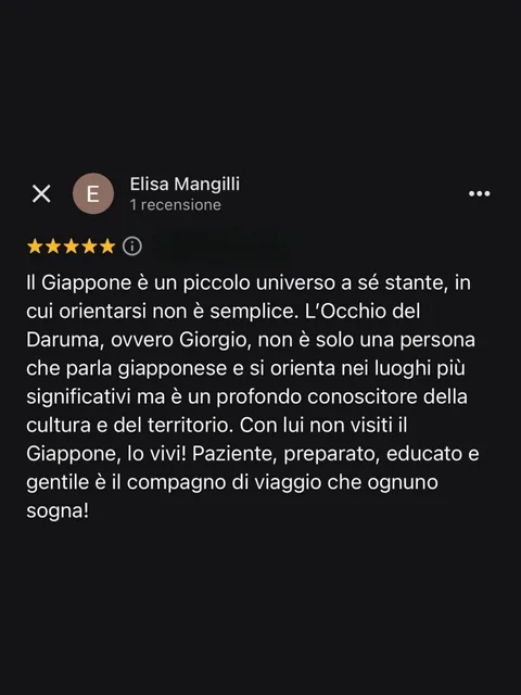 Recensione Google a 5 stelle di Elisa Mangilli
