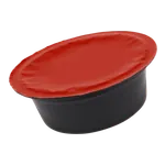 Capsula A Modo Mio, nera con il coperchio rosso