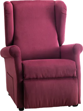 Poltrona bergère rossa con gli orecchioni